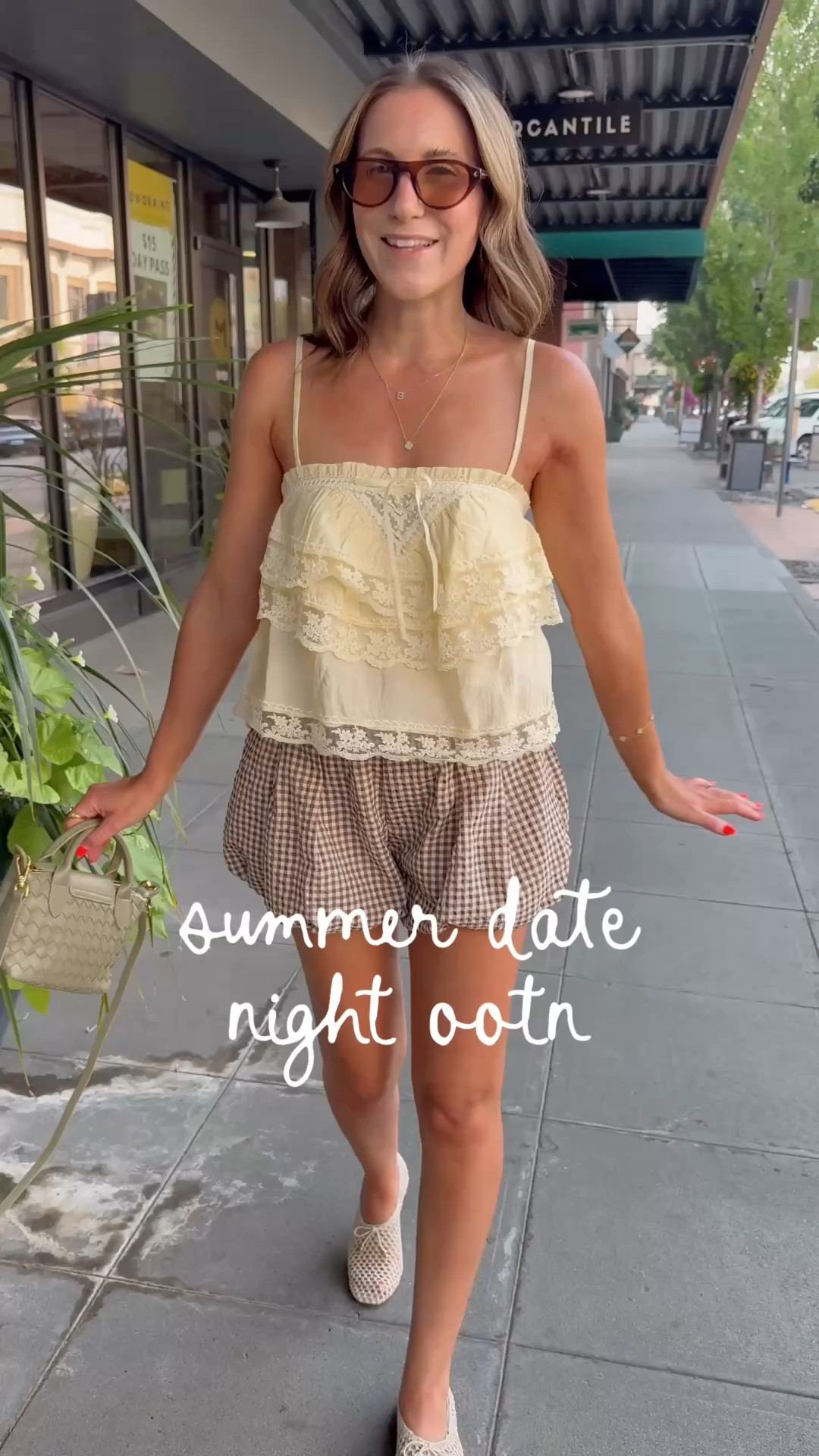 Summer date night ootn🥰  these shorts are so fun and will be perfect for early fall days! You can use code ASHLEYG15 for 15% off!

ootd, bubble hem, dolce vita, summer style, outfit inspo

@ASTR the Label