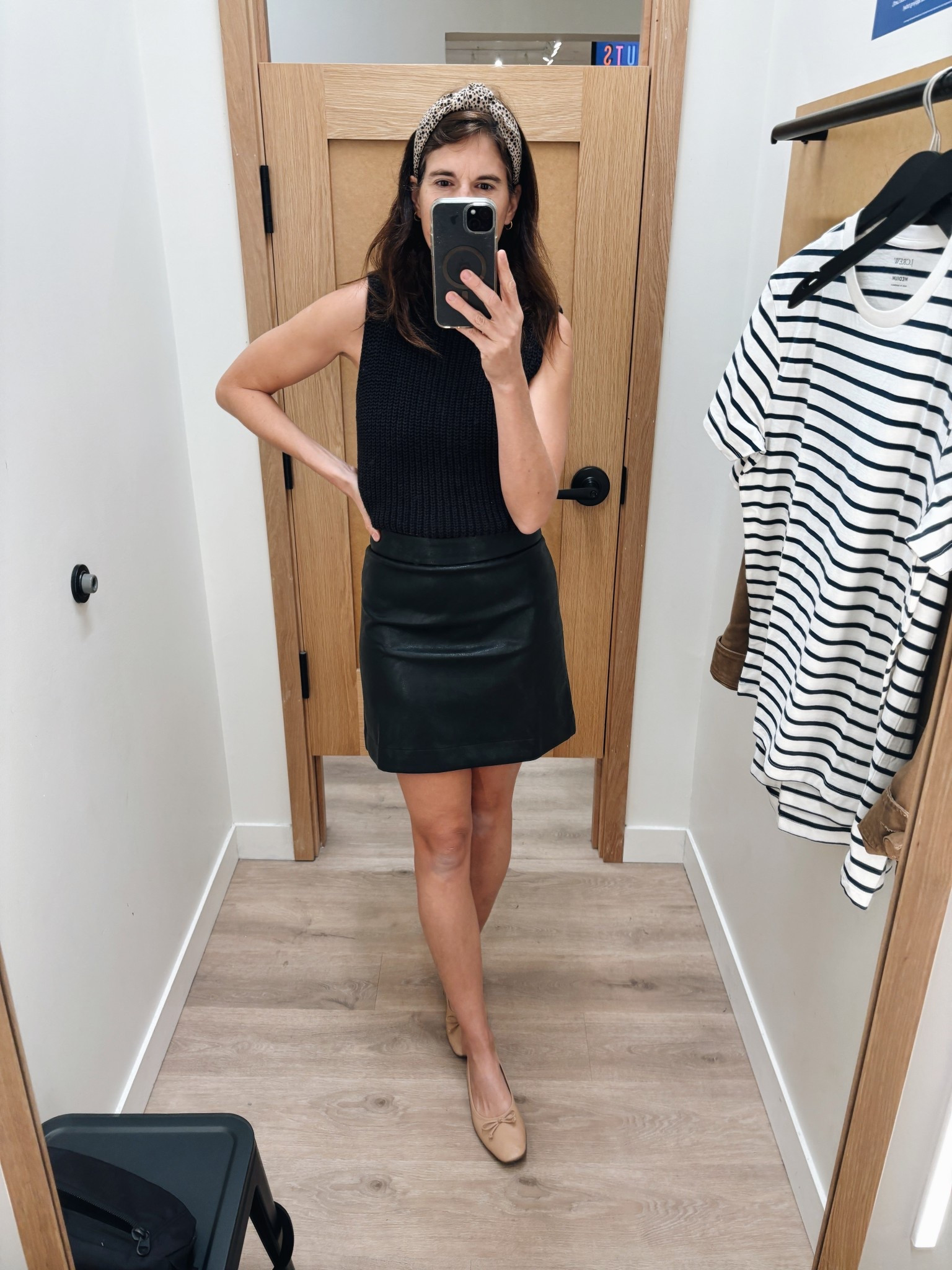 J.Crew factory finds
Good dupe for lovely Sézane one. 
Faux leather skirt: 4
Mock neck sleeveless sweater


#LTKOver40 #LTKSeasonal #LTKFindsUnder100