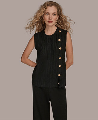 Donna Karan New York Women's Crewneck Sleeveless Sweater - Macy's | Macy's