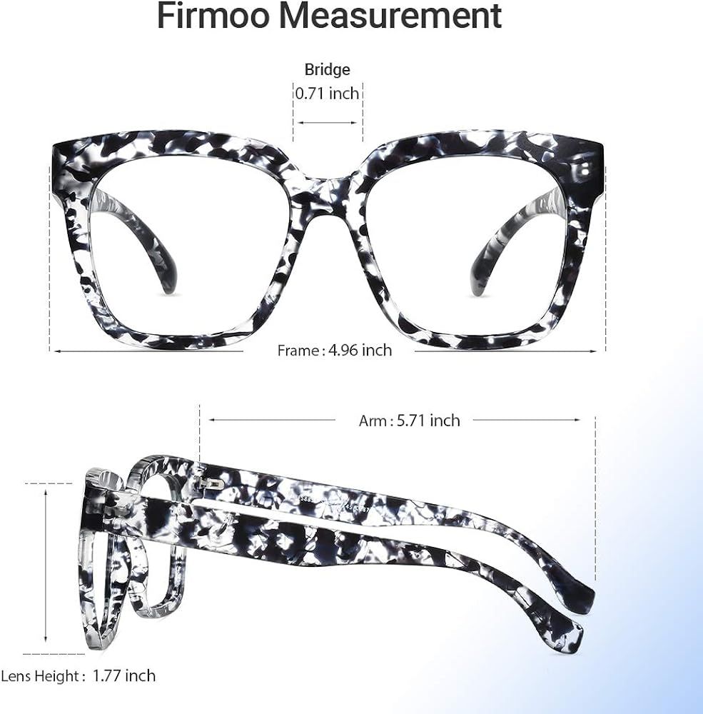 Firmoo Blue Light Blocking Glasses, Oversize Square Computer Eyewear, Anti Eyestrain Anti Glare E... | Amazon (US)