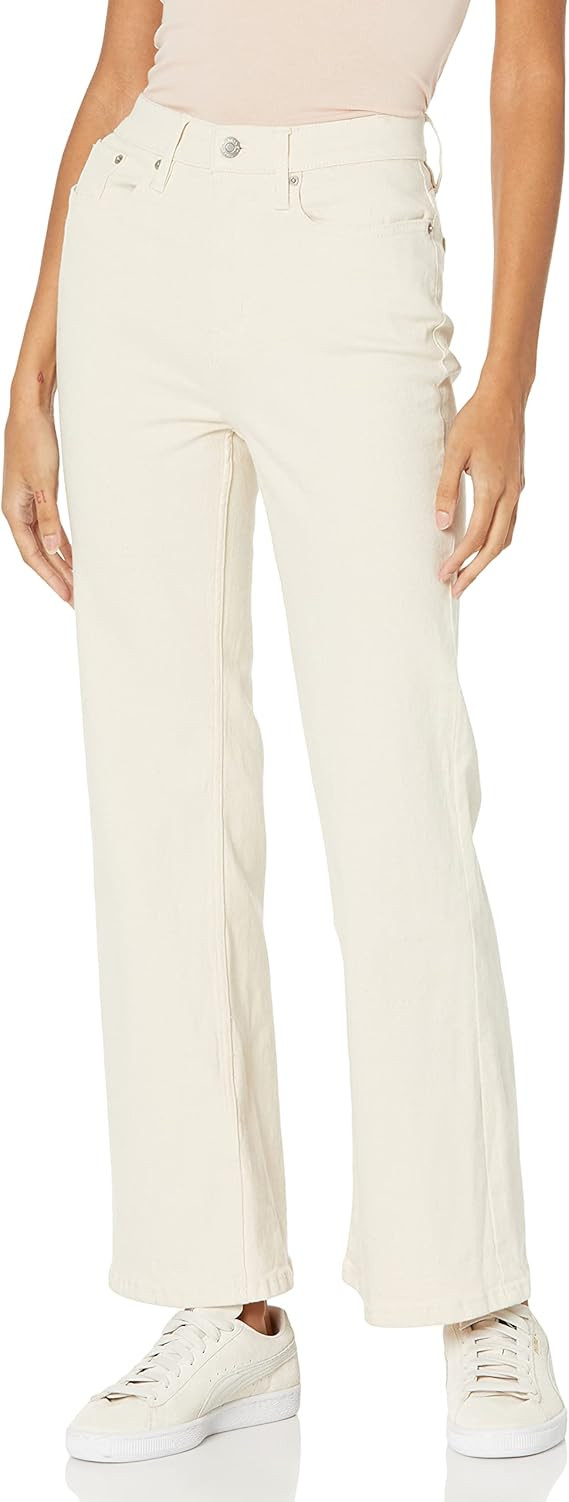 Calvin Klein Women's Jeans Super High Rise Side Split Flare Denim | Amazon (US)
