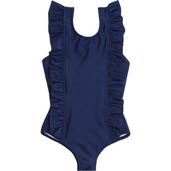 Ruffle One Piece, Navy | Maisonette