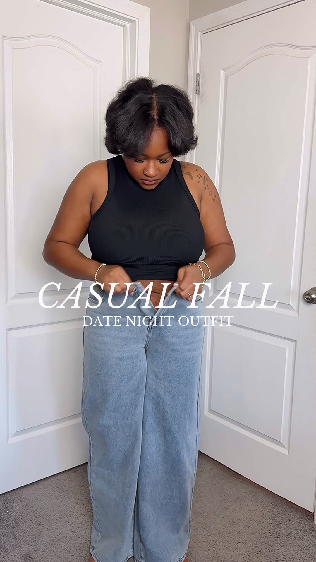 Simple casual fall date night outfit idea! Wearing XL in top & XL (12) in jeans. Love the way this look came together — trench coats are a must-have and a classic staple this time of year! 

#LTKMidsize #LTKStyleTip #LTKSeasonal