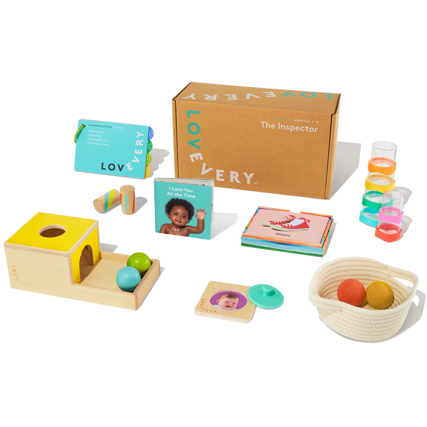 Lovevery Inspector Kit | The Play Kits | Educational Baby Toys For 7-8 Month Old | Baby Gross Motor And Memory Skills Development Toy Subscription | LOVEVERY