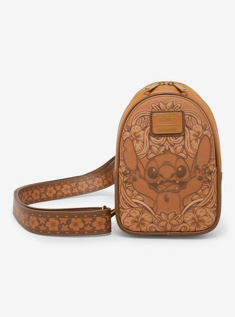 Loungefly Disney Lilo & Stitch Tonal Stitch Carving Crossbody Sling Bag - BoxLunch Exclusive | Bo... | BoxLunch