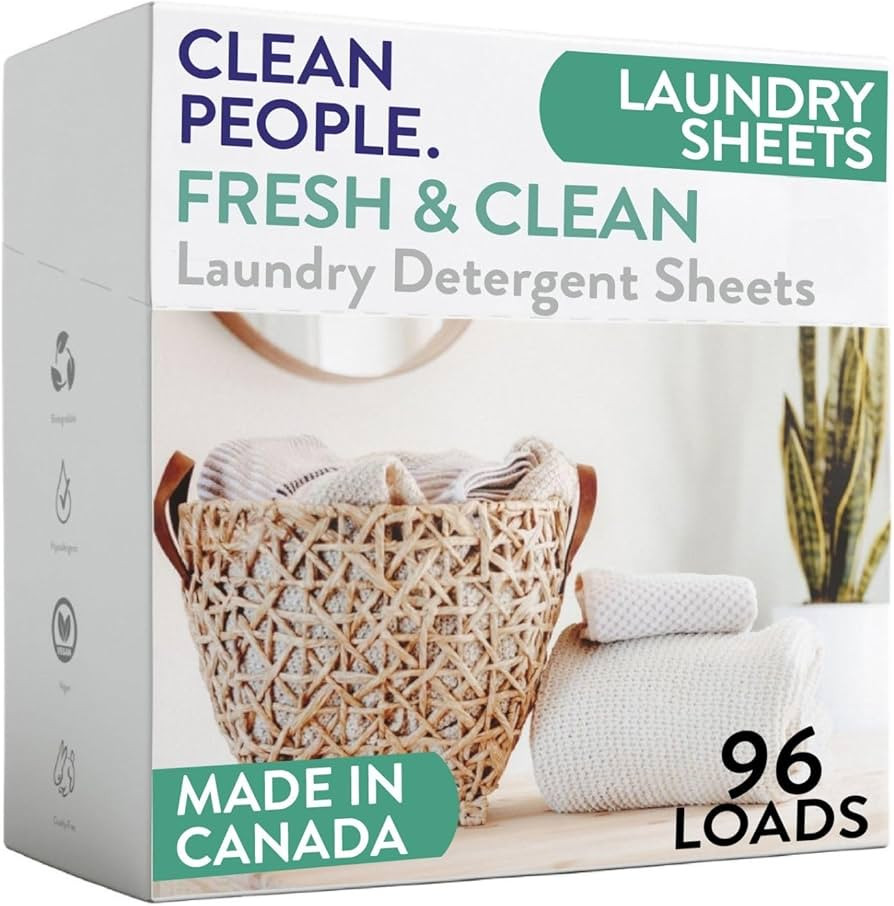 The Clean People Laundry Detergent Sheets - Hypoallergenic Laundry Soap - Ultra Concentrated, Rec... | Amazon (US)