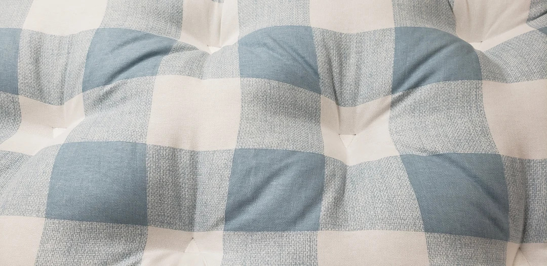 46 X 16" Cashmere Blue and White Buffalo Plaid Tufted Bench Cushion, Custom Sizes, Buffalo Check ... | Etsy (US)