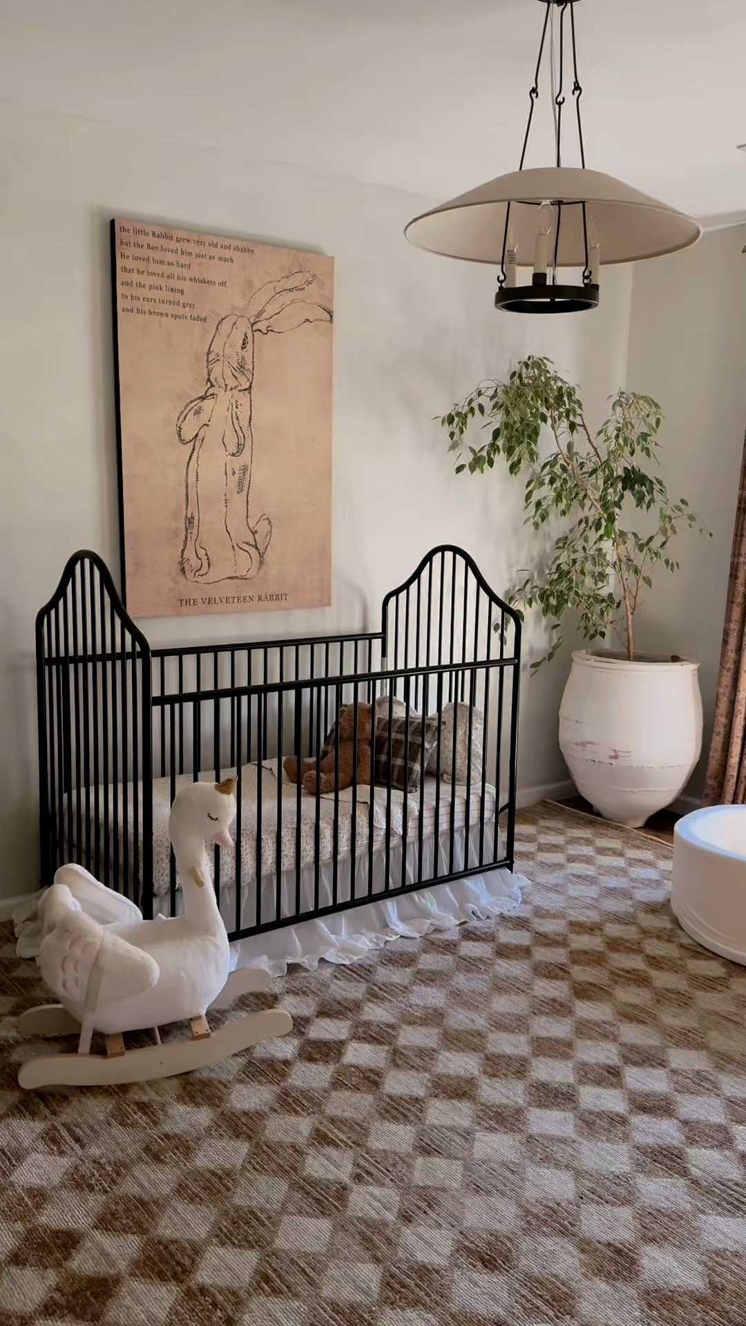 Olives checkered rug is on sale! Under $200 for this huge 8x10 size. It hides stains so well and it is perfect for a rug in a home with kids and pets. Great nursery rug. Playroom rug. Toddler room rug. Neutral nursery inspo! My crib was from Wayfair as well and it isn’t sold any longer. I will link other options! I’m hoping to be able to create another nursery in 2026. 🥹🤞🏼

#LTKHome #LTKBaby #LTKKids