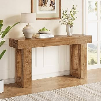 LITTLE TREE 63 Inches Long Console Table for Entryway, Sofa Table Behind Couch, Wooden Entry Tabl... | Amazon (US)