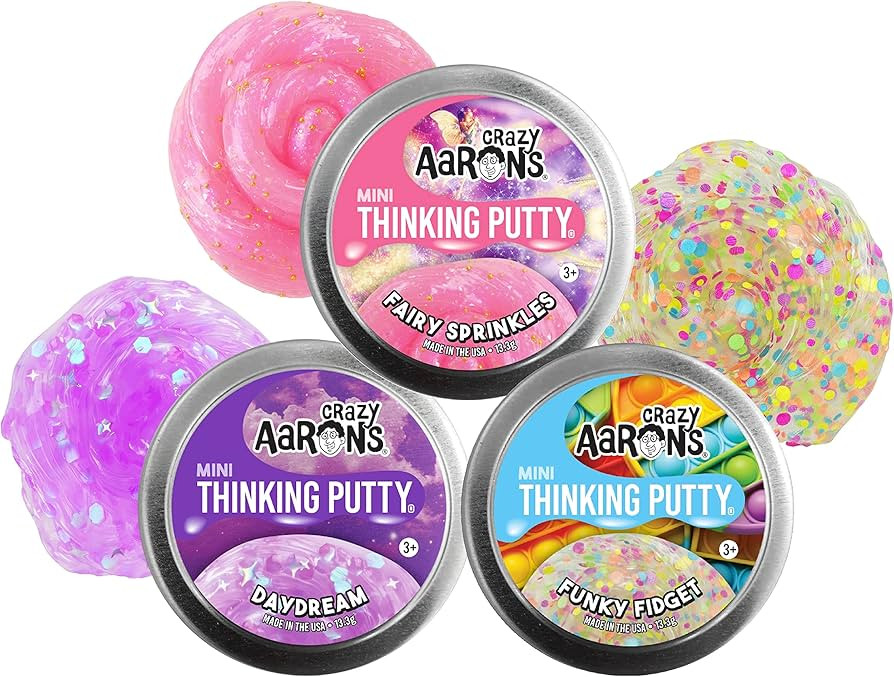 Crazy Aaron's Putty Mini Tins Funky Fidget, Daydream & Fairy Sprinkles Gift Set Bundle - 3 Pack (... | Amazon (US)