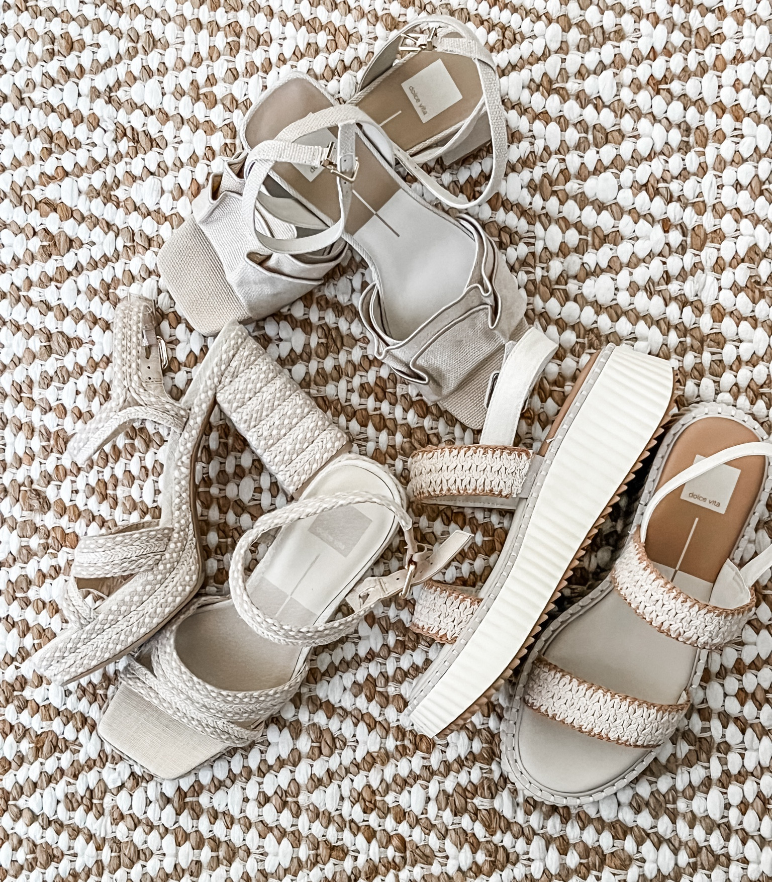 DolceVita Spring shoe haul! Obsessed with all the details and textures in these three looks and will be on repeat all throughout the summer as well. Each pair is super comfy and will go with everything!! Wearing a 9.5 in both heels and a 9 in the sandals as they run a little big. 

#LTKSeasonal #LTKstyletip #LTKshoecrush