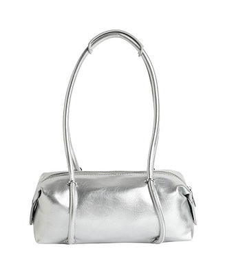 Women's The Bowling Shoulder Bag - Metallic Silver | Macy's