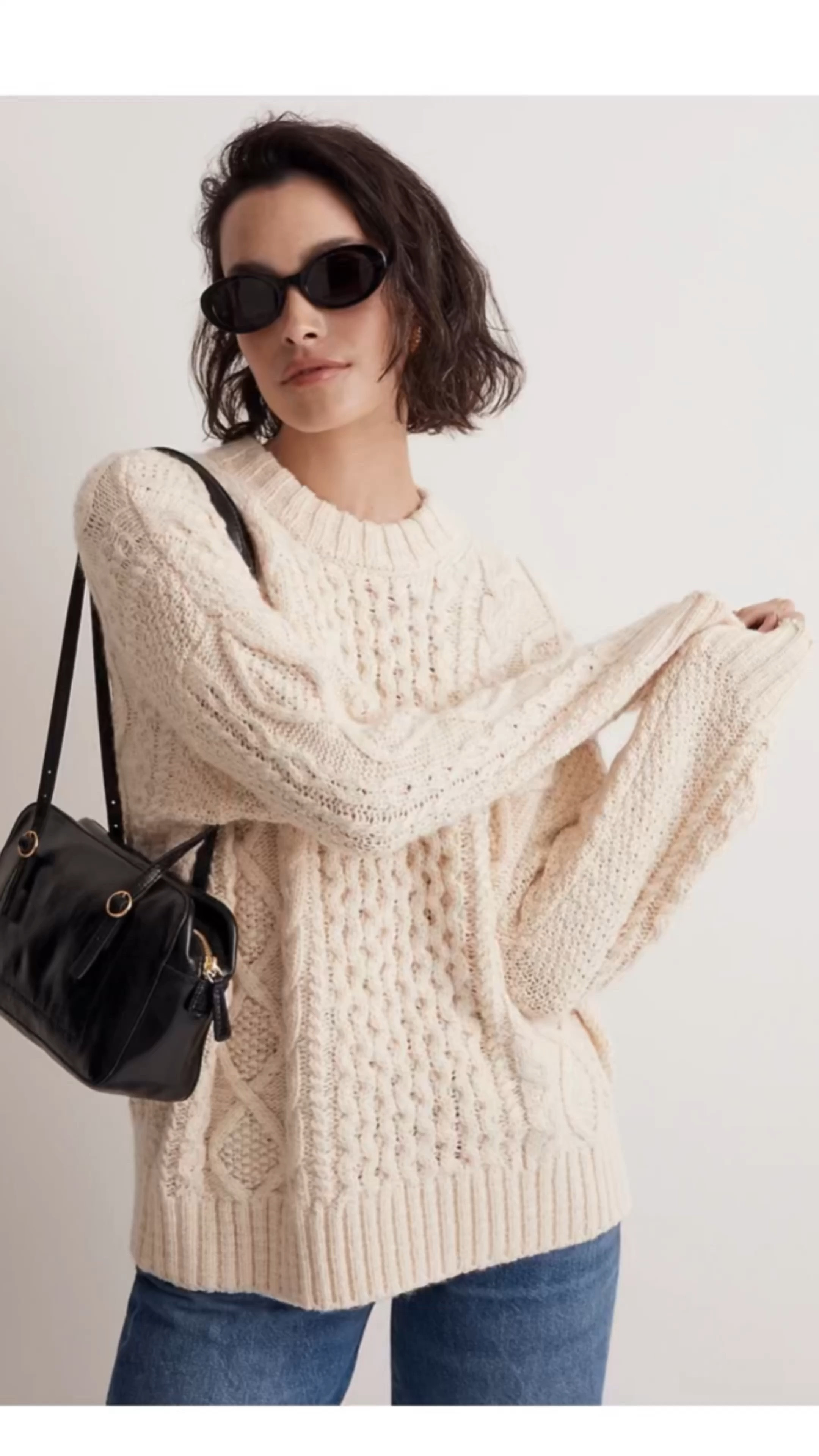 Cable-Knit Oversized Sweater curated on LTK