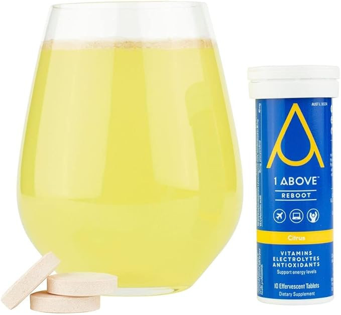 1Above Anti Jet Lag, Energy & Immunity Recovery Effervescent Drink Tablets for Travel, Work and P... | Amazon (US)