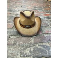 straw Cowboy Hat | Shapeable With Band Longhorn Hatband Gift For Him Unisex Western | Etsy (US)