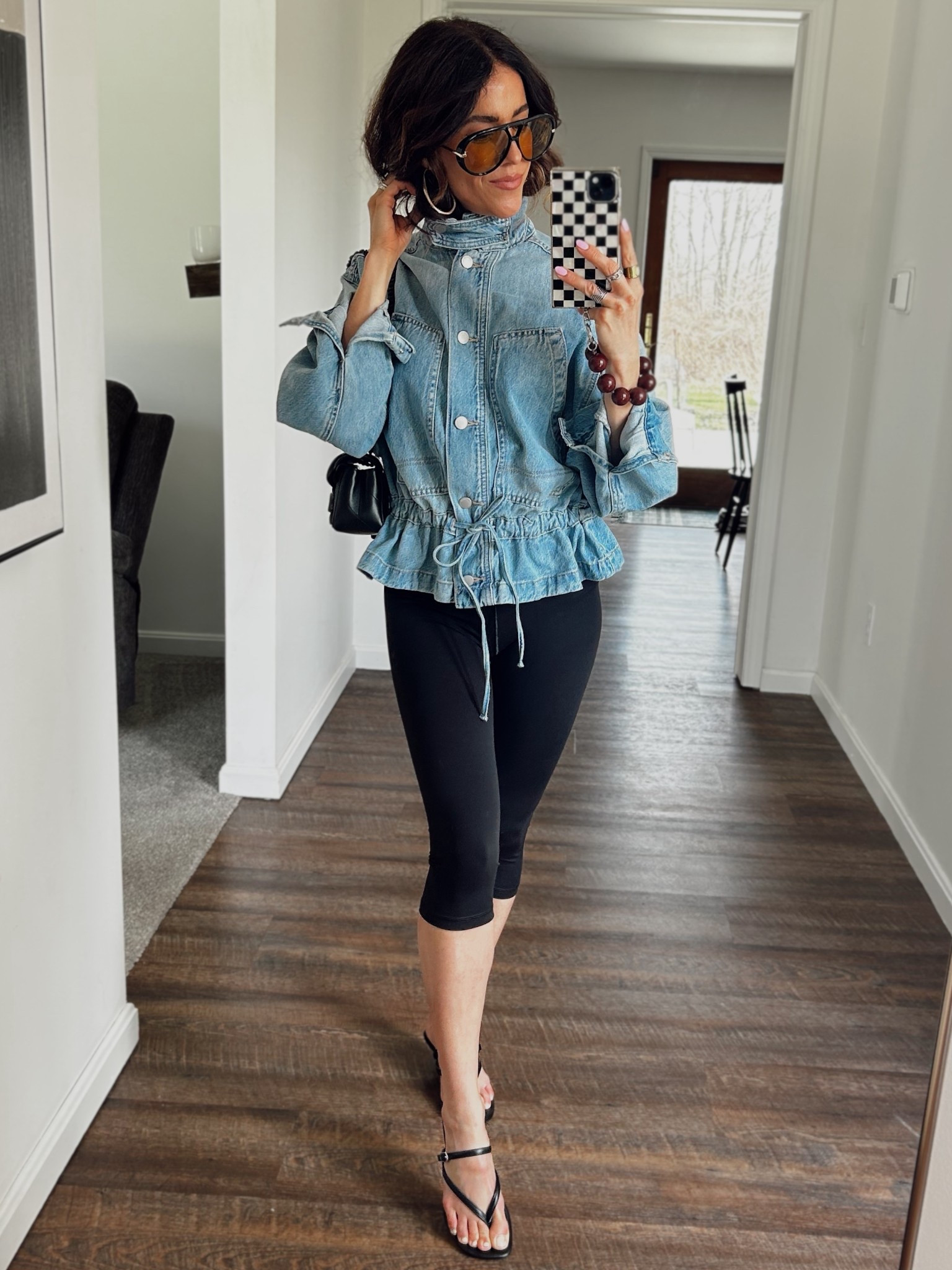 Capri styling! 
Size small in the denim jacket!

#LTKWorkwear #LTKootd #LTKTravel