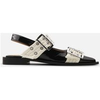 Ganni Women's Feminine Buckle Leather Flats - UK 6 | Coggles (Global)