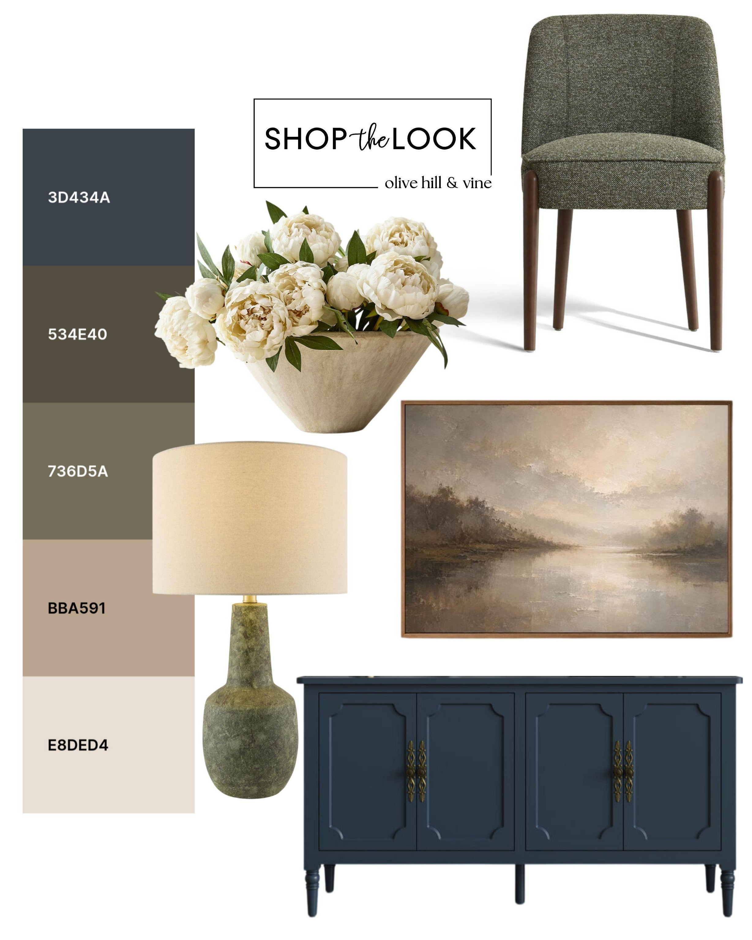 Create a dining space that feels timeless, warm, and refined. Deep navy, earthy olive, soft neutrals, and natural textures come together for an inviting look with just the right touch of sophistication.

#LTKHome