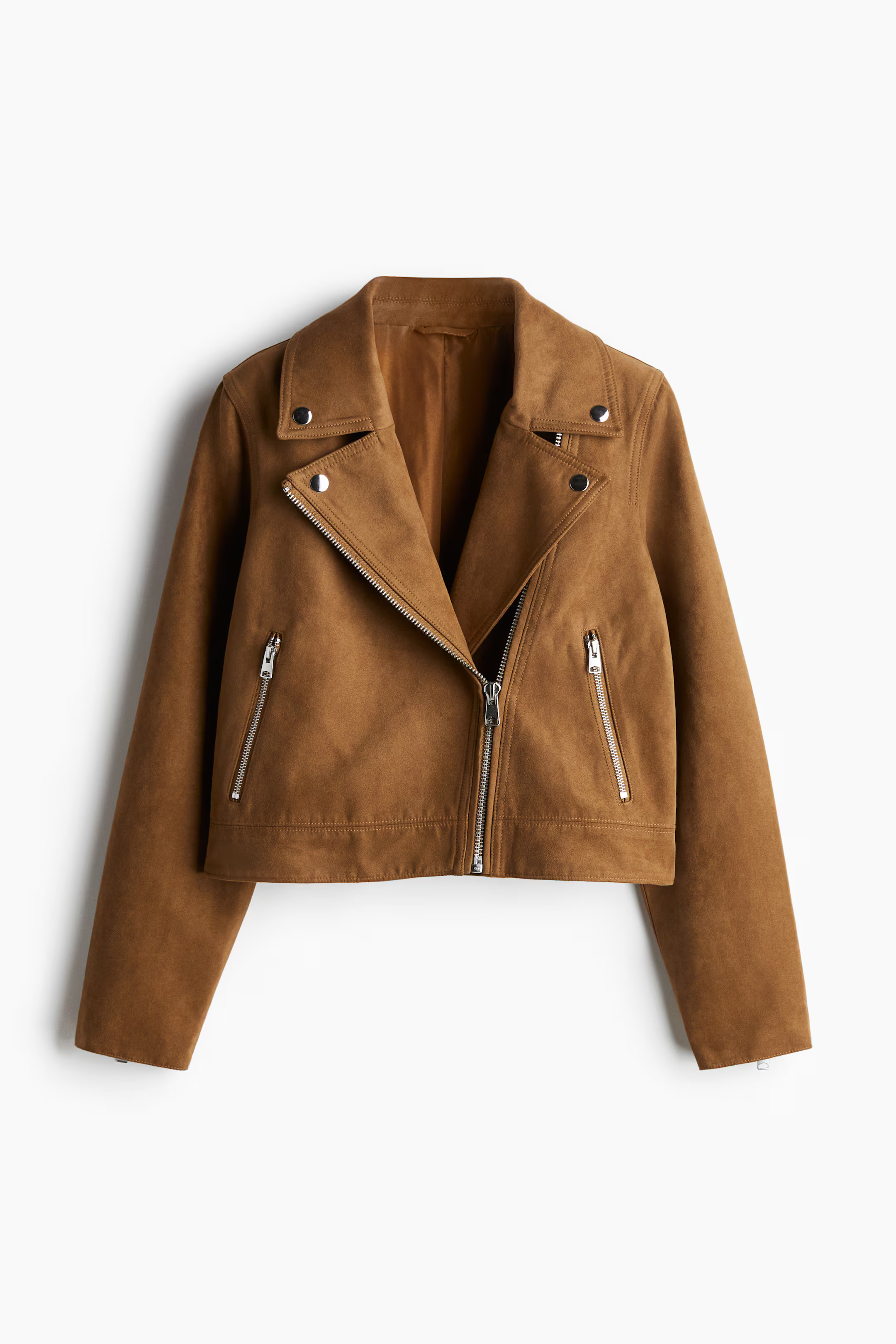 Veste courte de style motard - Marron - FEMME | H&M FR | H&M (FR, IT, ES, PT, BE)
