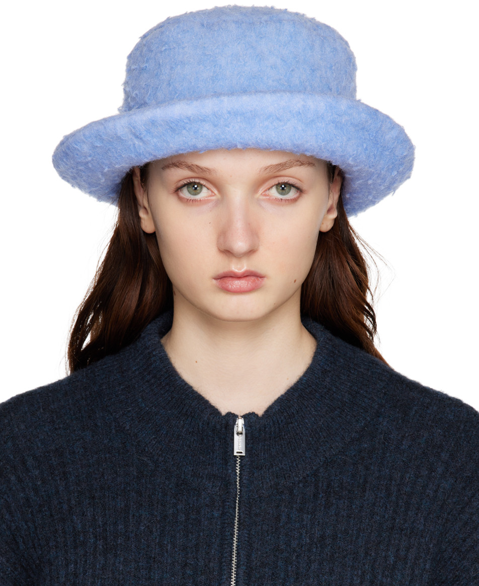 Holzweiler Blue Couple Bucket Hat | SSENSE