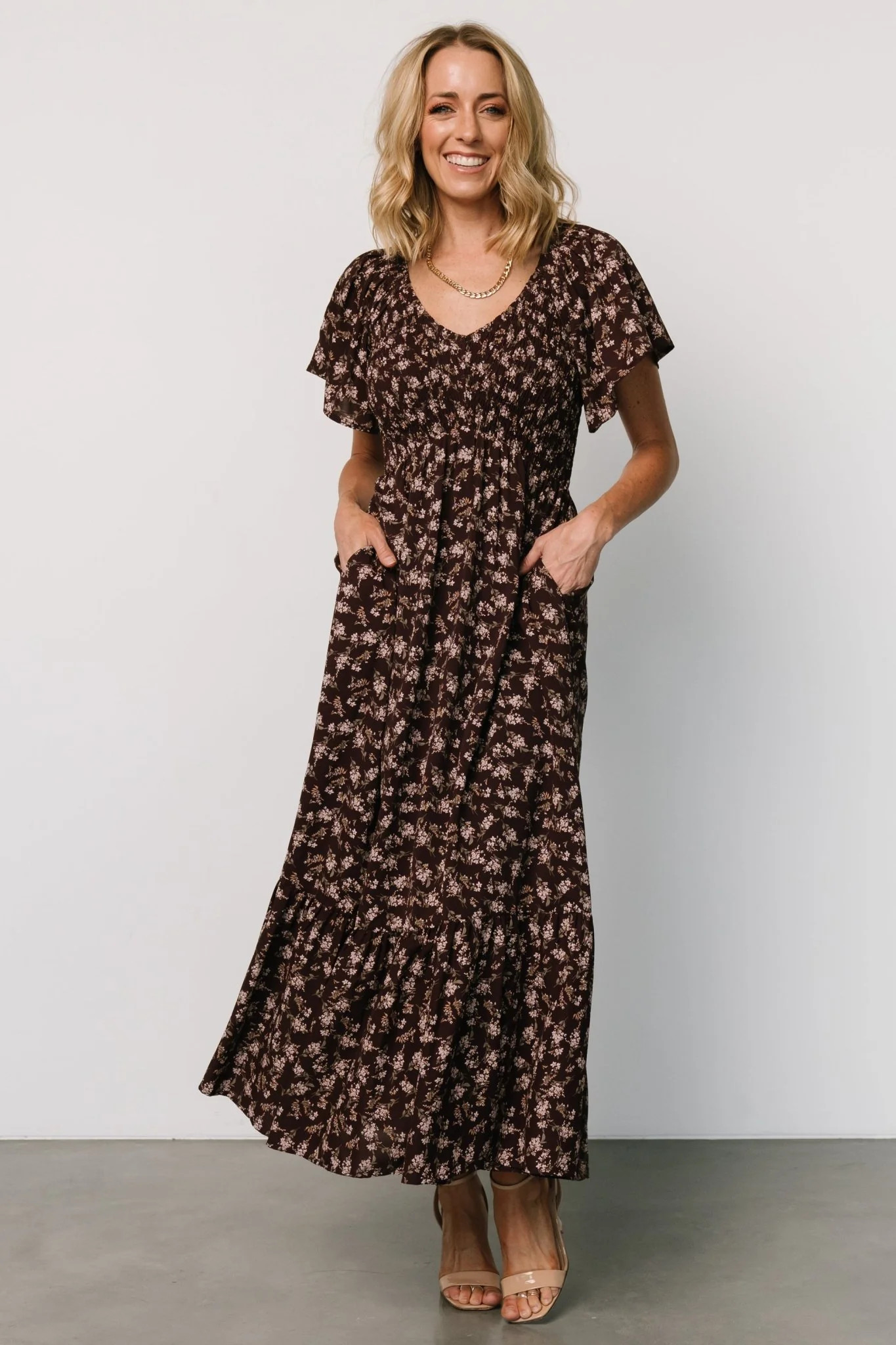 Joanie Smocked Dress | Clove Floral | Baltic Born