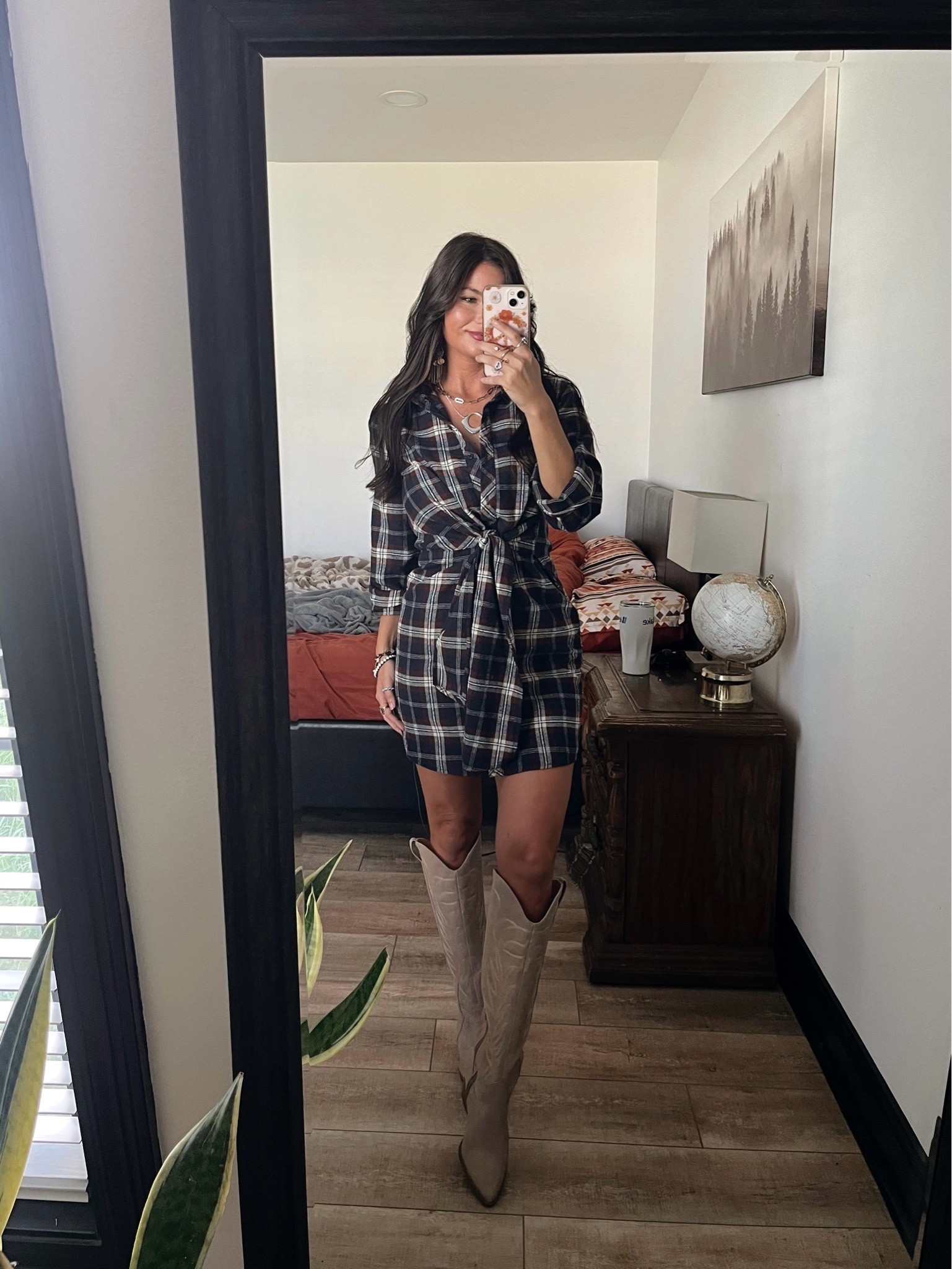 My plaid shirt dress has been restocked from last year! Code LORI to save on boots & code LORILYNN35 or LORIG30 to save on dress! Wearing xs

#LTKootd #LTKgrwm #LTKSaleAlert