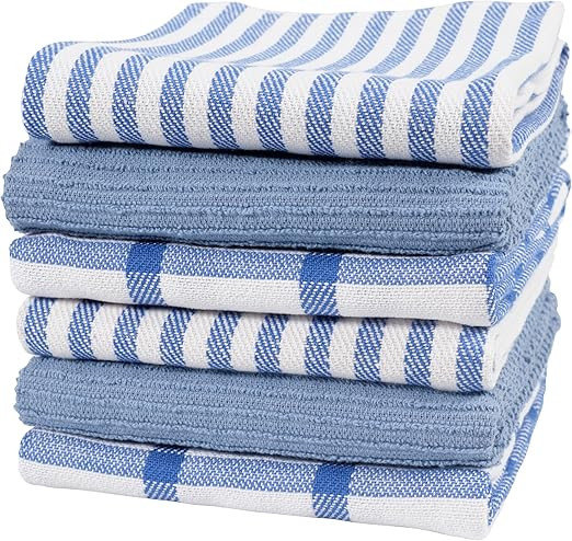 KAF Home Premium Kitchen Towels (18" x 28"), Large 100% Cotton, Flat & Terry Absorbent Dish Towel... | Amazon (US)