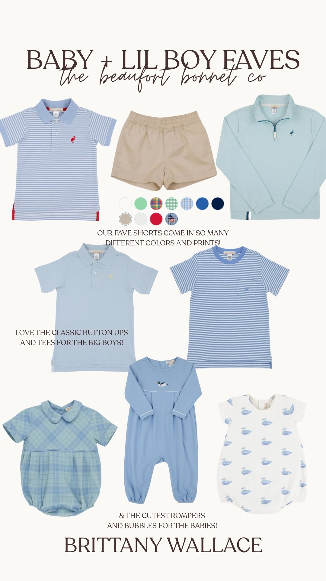 A few of our favorites from The Beaufort & Bonnet Co! The classic shirts and shorts are perfect for my older boys and their bubbles and rompers are so cute for the babies! 
elevated boys style, boys dress clothes, little boy style, baby boy outfits

#LTKKids #LTKBaby #LTKootd
