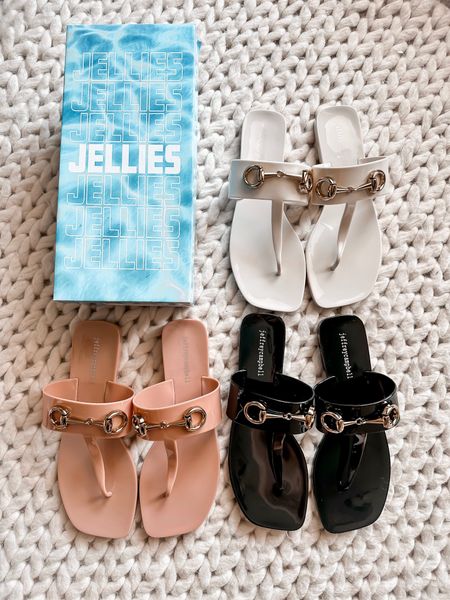 Jellies
Jelly sandals 
Gucci sandal dupe
Sandals
Black sandals
Tan sandals
White sandals 
#ltkstyletip
#ltku
#ltkunder50
#ltkgiftguide


#LTKFind #LTKshoecrush #LTKSeasonal