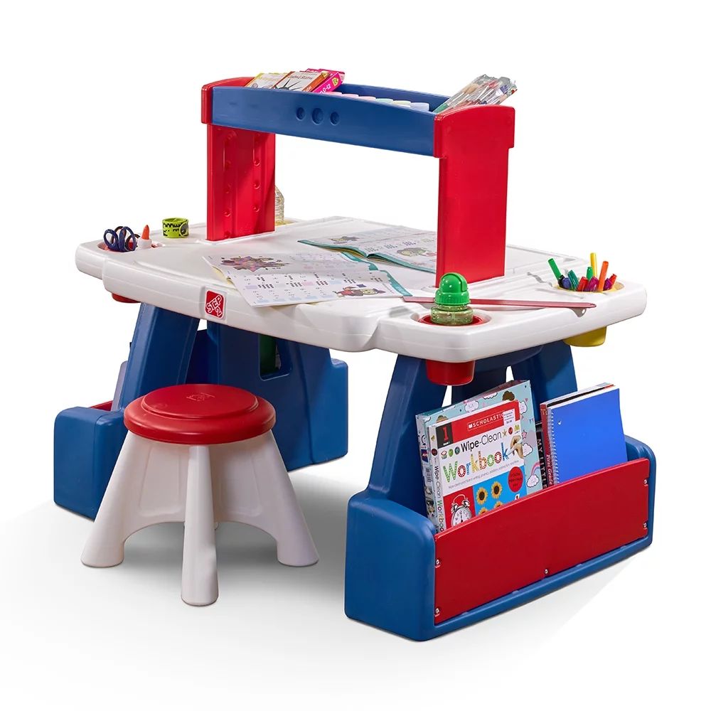 Step2 Creative Projects Kids Table and Two Stools, Plastic | Walmart (US)