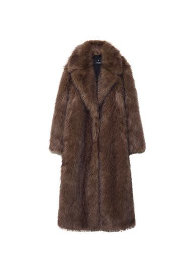 Long oversize faux fur coat | Stradivarius (UK)