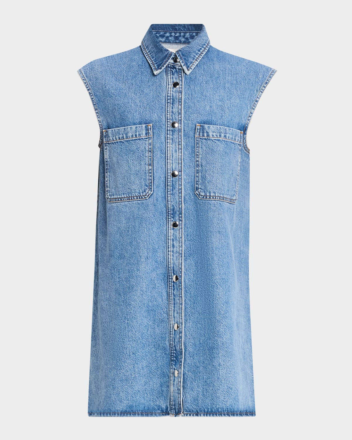 The Sleeveless Denim Shirtdress | Neiman Marcus