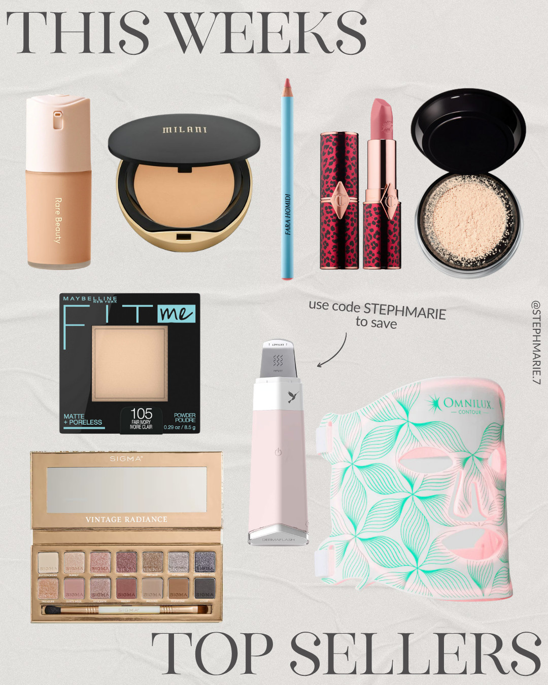 This week's top sellers according to you ✨ use code STEPHMARIE to save on Dermaflash! 

 #LTKSeasonal #LTKOver40 #LTKBeauty