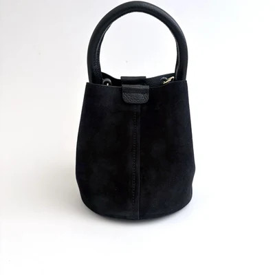 Noir Suede City Bag | Colores Collective
