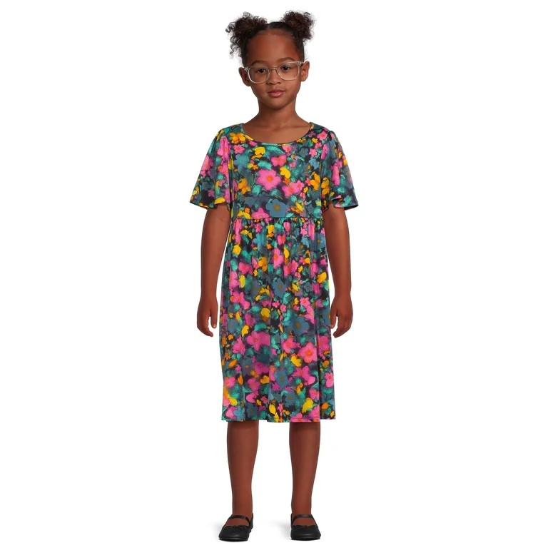 The Pioneer Woman Girls Flutter Sleeve Print Dress, Sizes 7-16 | Walmart (US)