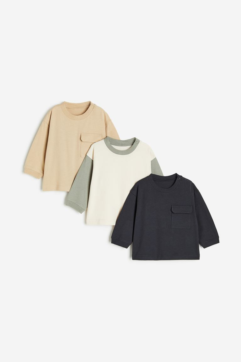 3-pack Cotton Jersey Shirts | H&M (US + CA)
