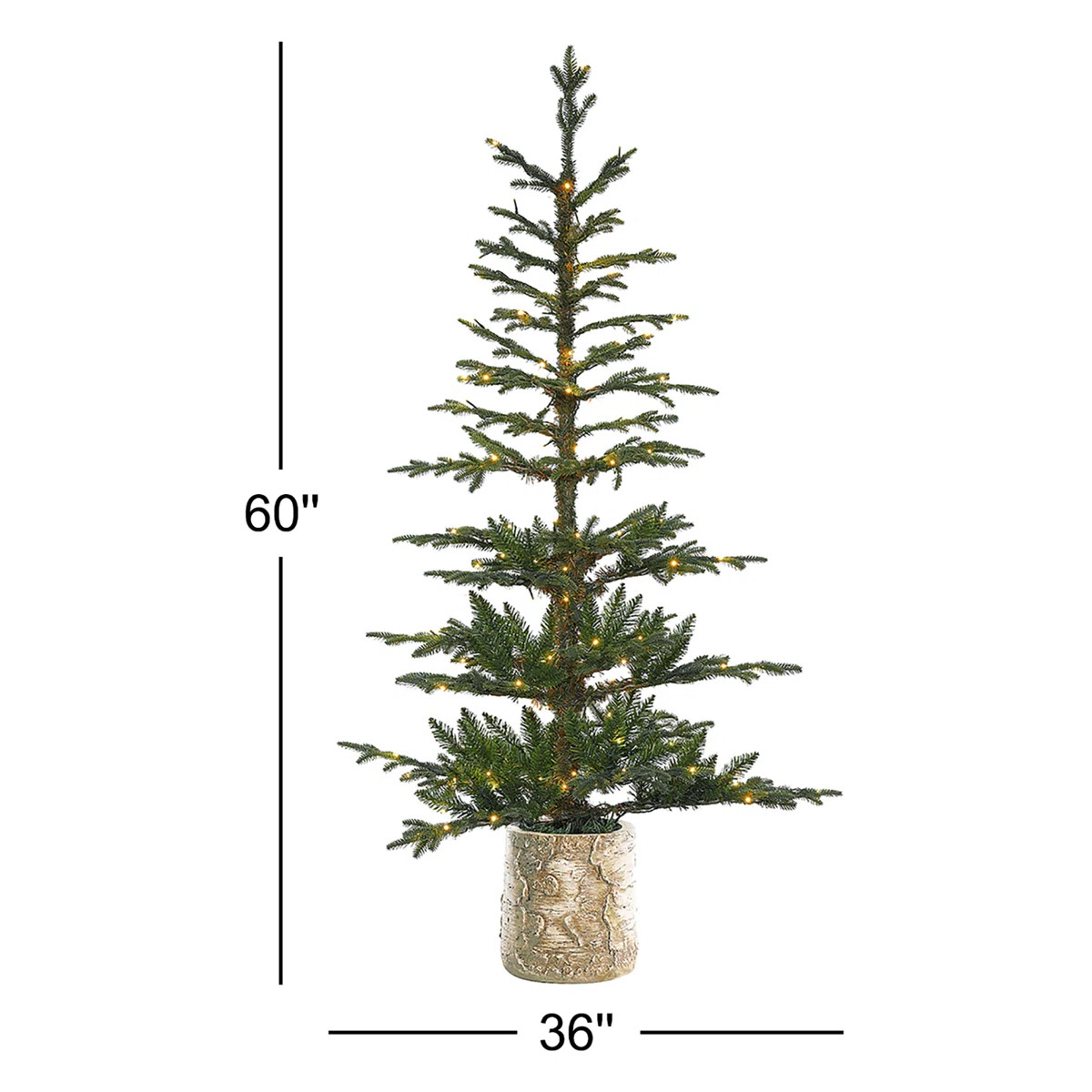 White 5' Pre-Lit Fir Christmas Tree | Joss & Main