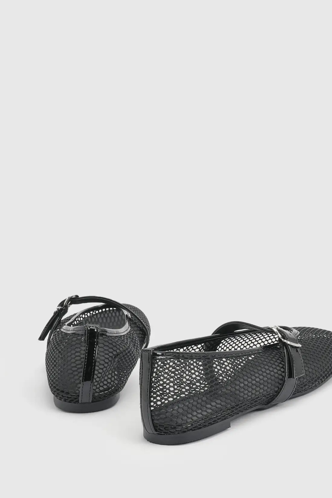 Black Mesh Mary Jane Ballet Pumps | Boohoo | Boohoo.com (UK & IE)