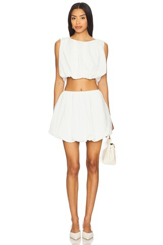 MINKPINK Alexa Bubble Mini Skirt in White from Revolve.com | Revolve Clothing (Global)