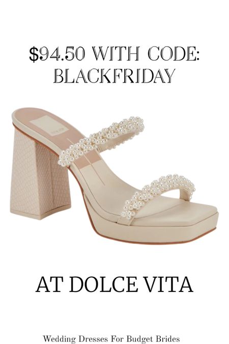 Gorgeous Dolce Vita pearl heels on sale. Was $135. Use code: BLACKFRIDAY

Wedding heels. Wedding shoes. Wedding block heels. Bridal sandals. Bride shoes.  

#LTKshoecrush #LTKsalealert #LTKwedding