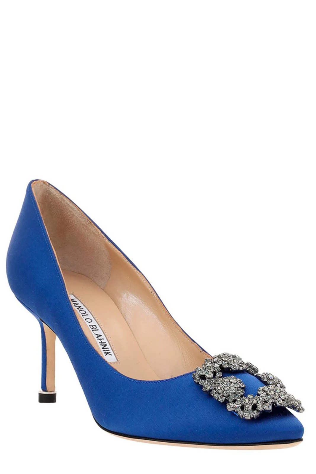 Manolo Blahnik Hangisi Embellished Pointed Toe Pumps | Cettire Global
