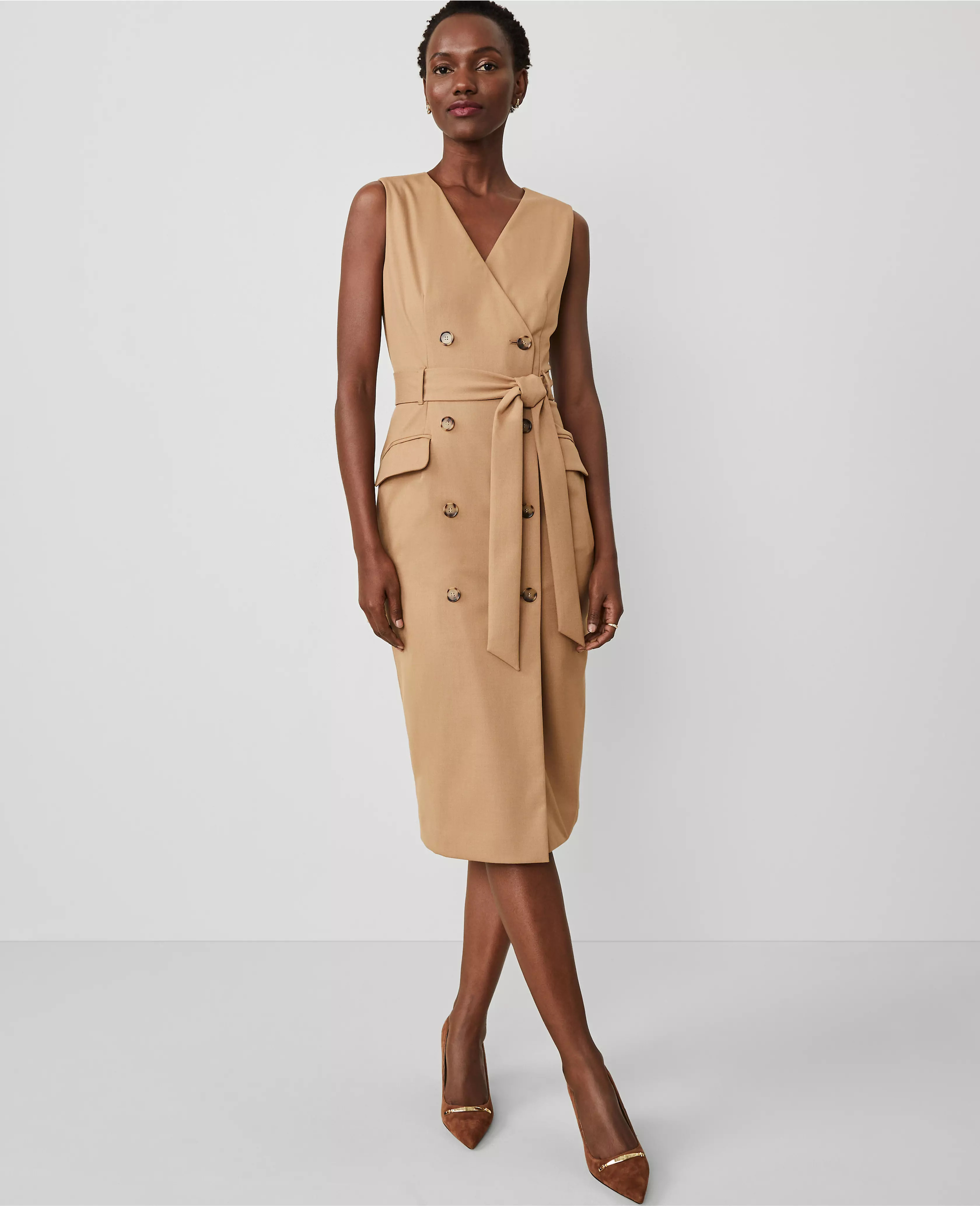 Tie Waist Wrap Sheath Dress | Ann Taylor