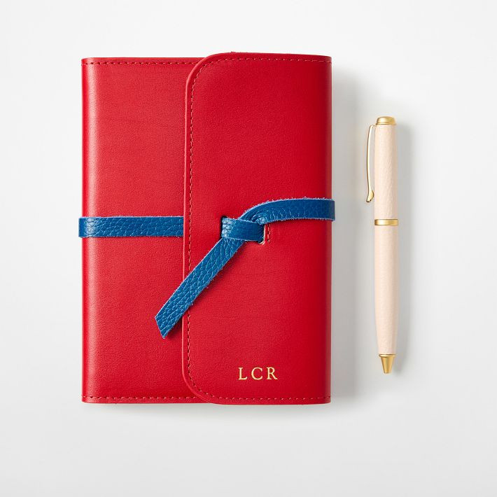 Leather Refillable Journal with Tie | Mark and Graham