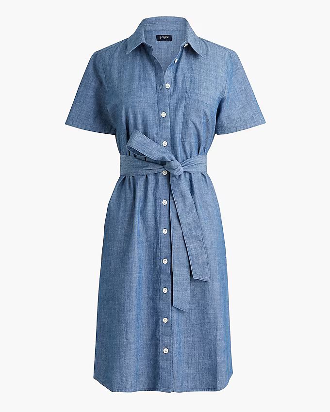 Chambray belted shirtdress | J.Crew Factory