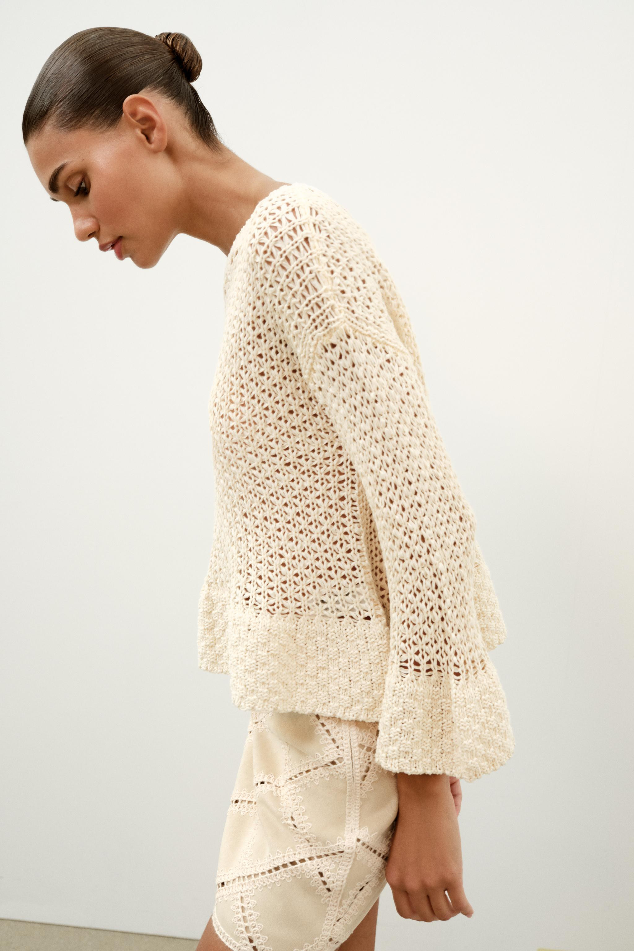 RUFFLED KNIT SWEATER | Zara US