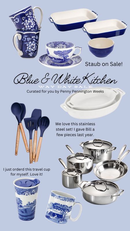 WAY DAY SALE-Blue and White Kitchen

Check out some of the Way Day sale items for your kitchen in one of my favorite color combos.

The stainless steel set is a great price! It’s our preferred brand for quality and price!

And I love when Staub is on sale. Such a great brand.

#LTKsalealert #LTKhome