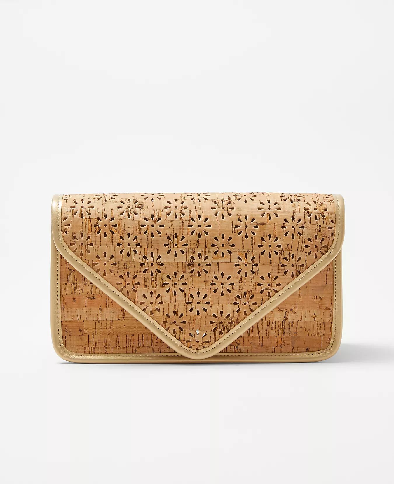 Cork Laser Cut Envelope Clutch | Ann Taylor | Ann Taylor (US)