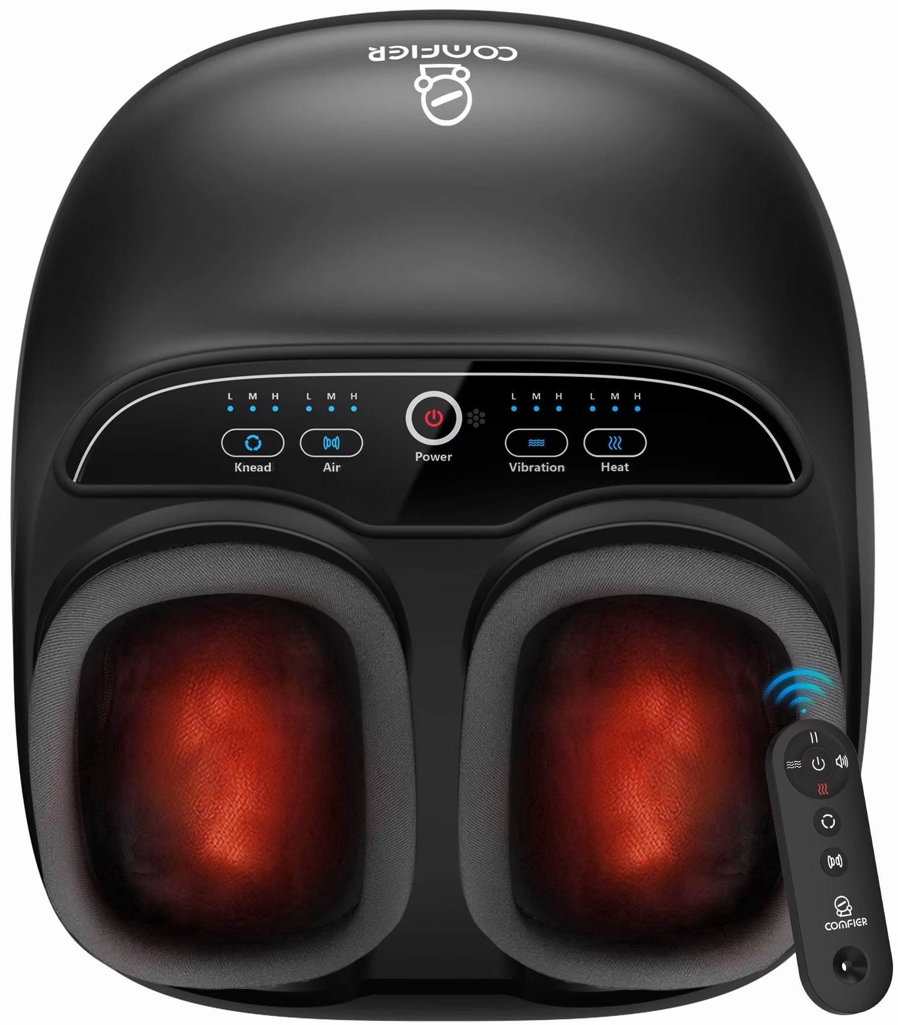 Foot Massager with Heat, Comfier Shiatsu Foot Massage Machine with Remote for Relax up to Size 13, Black, Father's Day Gifts | Walmart (US)