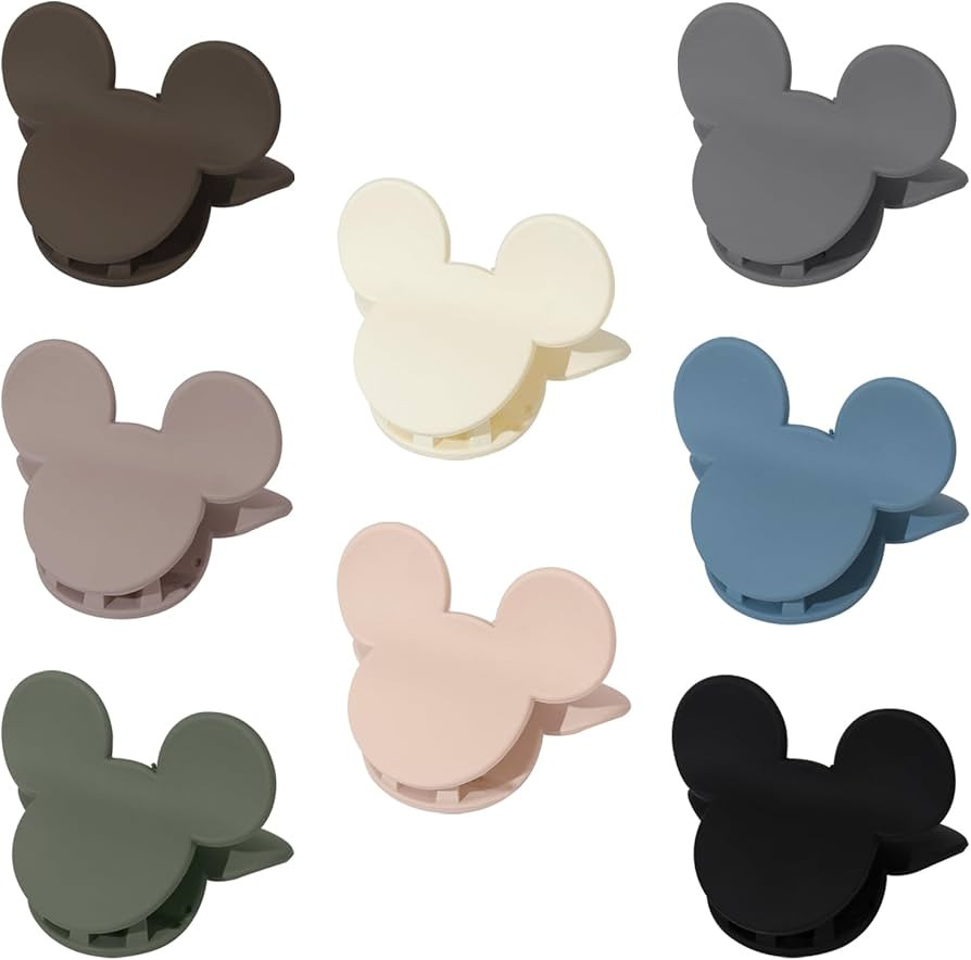 8 Pcs Hair Claw Clips Small Mouse Ear Hair Clips Matte 2.5'' Non-Slip Jaw Clips for Thin and Medi... | Amazon (US)