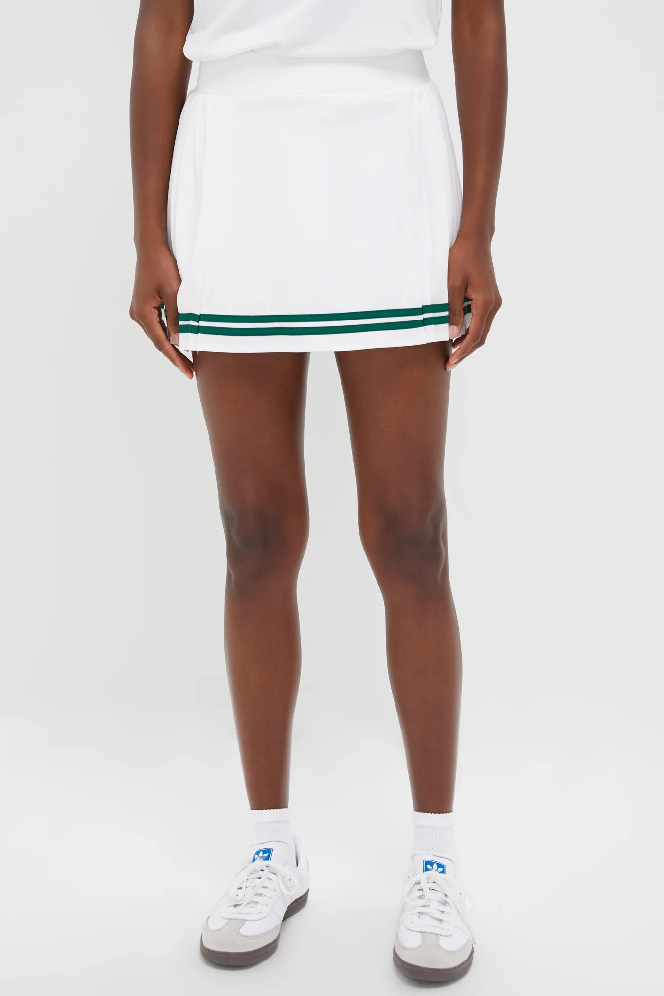 White Pleated 14 Inch Performance Jersey Lillian Tennis Skirt | Tuckernuck (US)